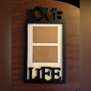 Love Life double photo frame - two 4x6 photos